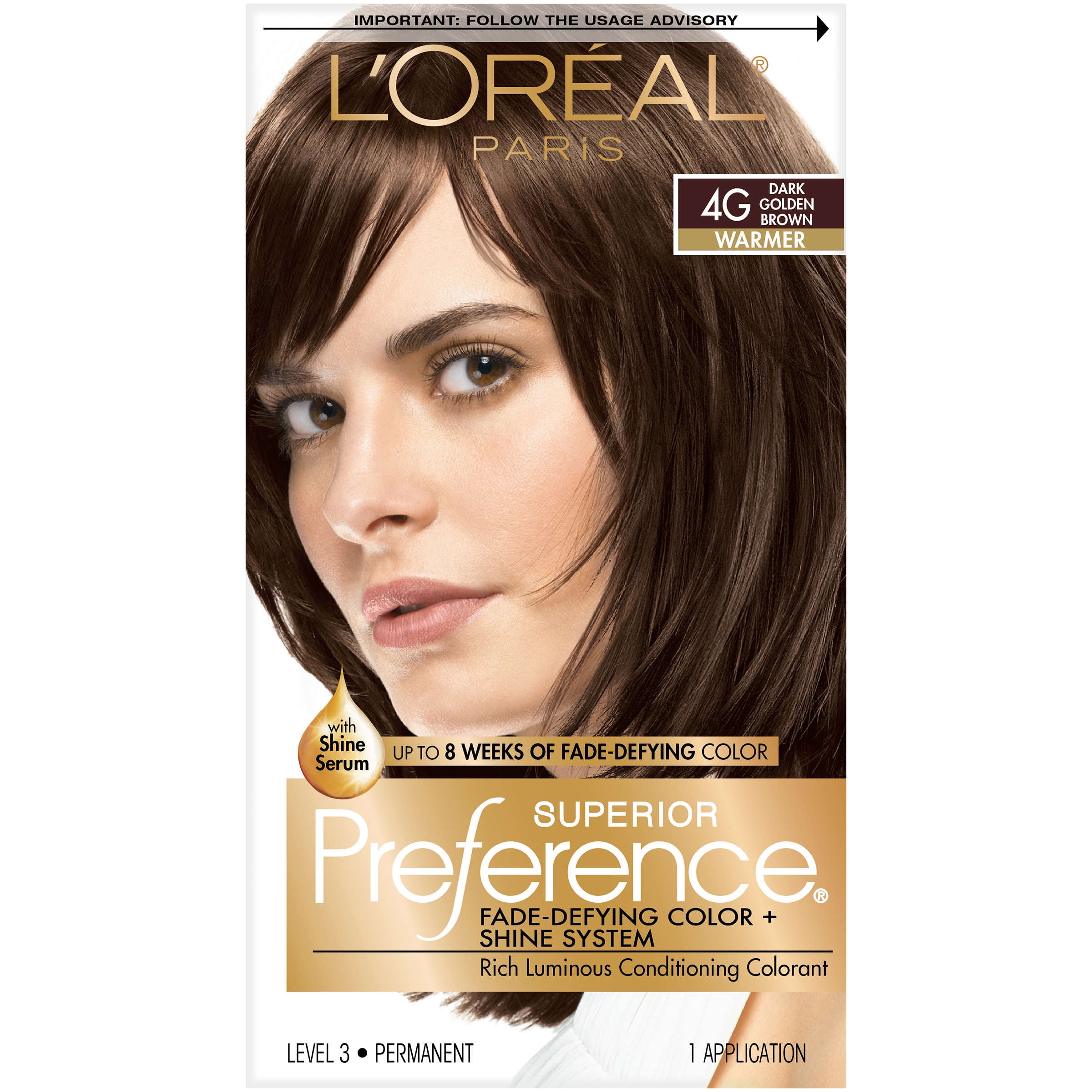 L'Oreal Paris Excellence Creme Permanent Hair Color, 4G Dark Golden Brown -  Walmart.com