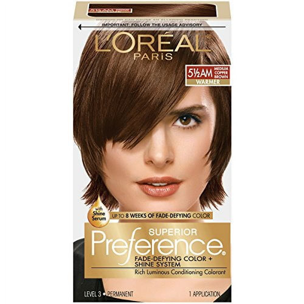 5 / 5N Brown , L'oreal Pro DIA RICHESSE Demi-Permanent Tone-on-Tone Creme  Hair Color Dye, Ammonia-Free Loreal Cream Haircolor - Pack of 2 w/ SLEEK