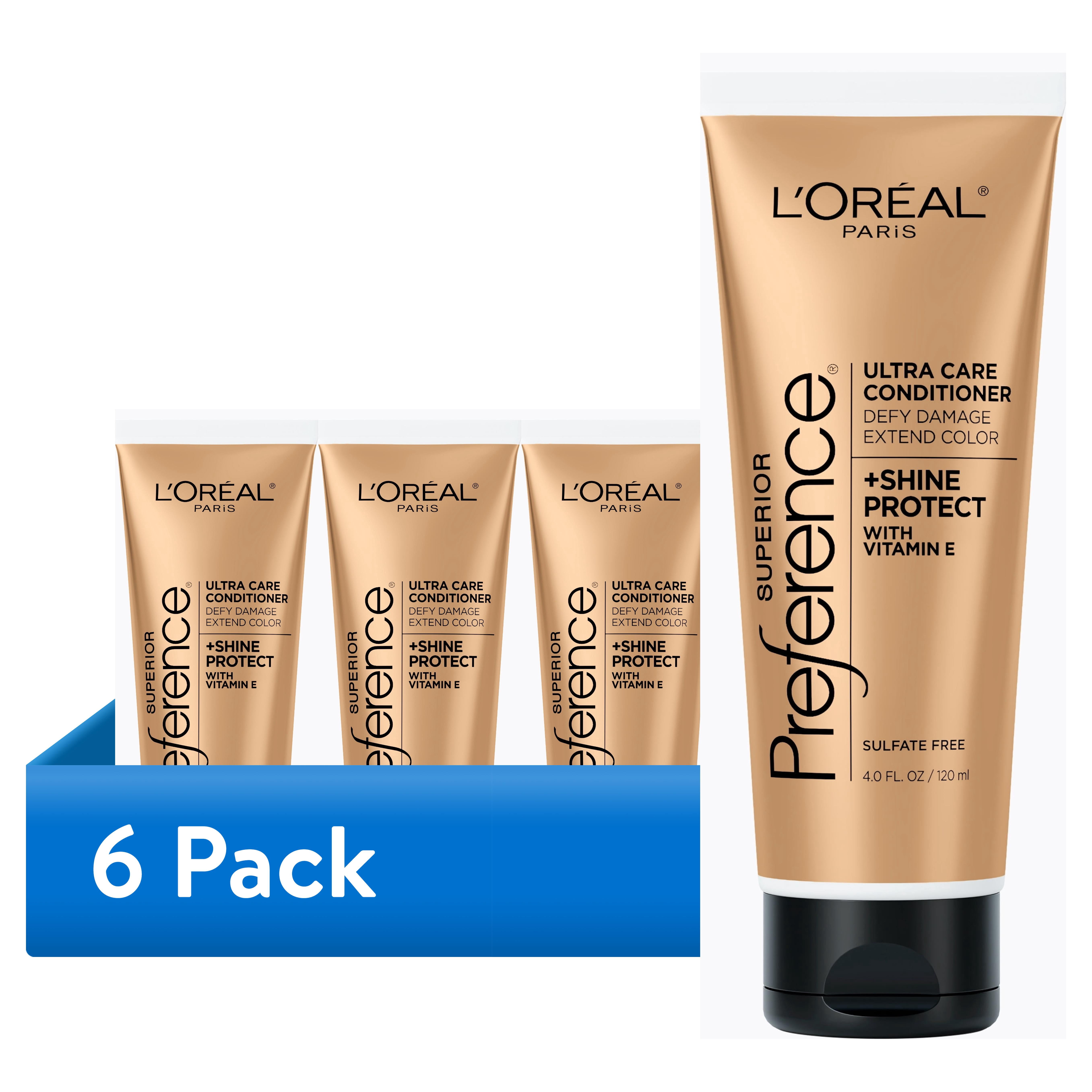 (6 pack) L'Oreal Paris Superior Preference - Hair Color Shine Protect Care Conditioner, 4 fl oz