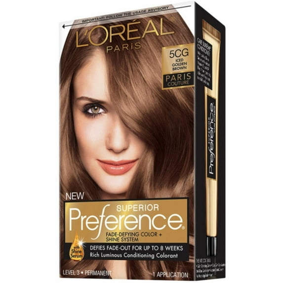 L'Oreal Paris Superior Preference Permanent Color, 5CG Iced Golden Brown 1 ea