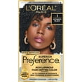 thumbnail image 1 of L'Oreal Paris Superior Preference Permanent Fade-Defying Hair Color, 1.0 Ultimate Black, 1 Kit, 1 of 9