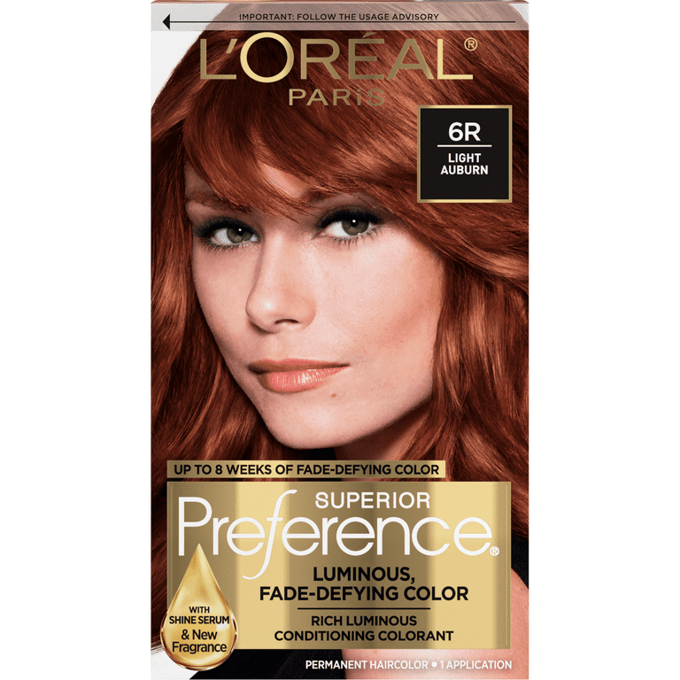 L Oreal Paris Superior Preference Permanent Hair Color 6R Light