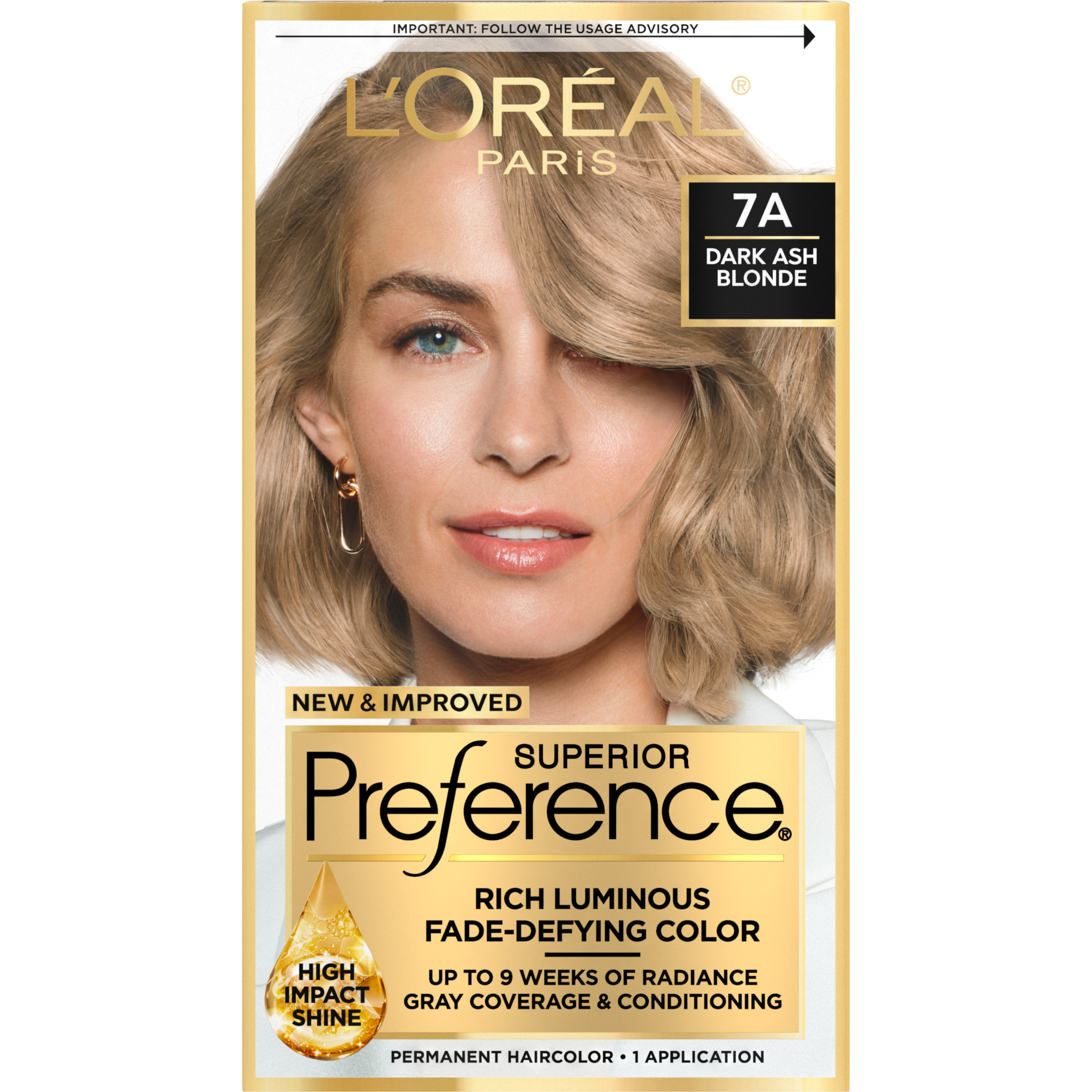 L'Oreal Paris Superior Preference Permanent Hair Color, Lightest Golden Brown - image 1 of 9