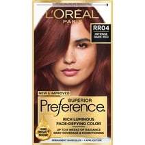L'Oreal Paris Superior Preference Permanent Hair Color, RR04 Intense Dark Red
