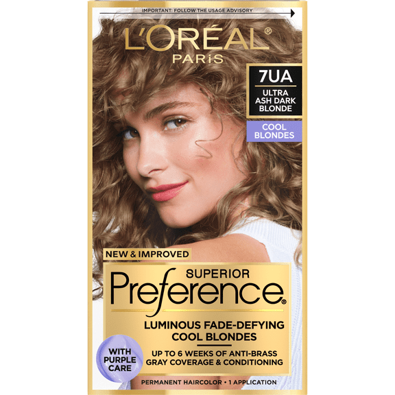 L'Oreal Paris Superior Preference Permanent Hair Color, Ultra Ash Dark Blonde