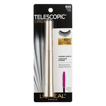 L'Oreal Paris Telescopic Mascara, Black [905] 0.27 oz - (Pack of 6)