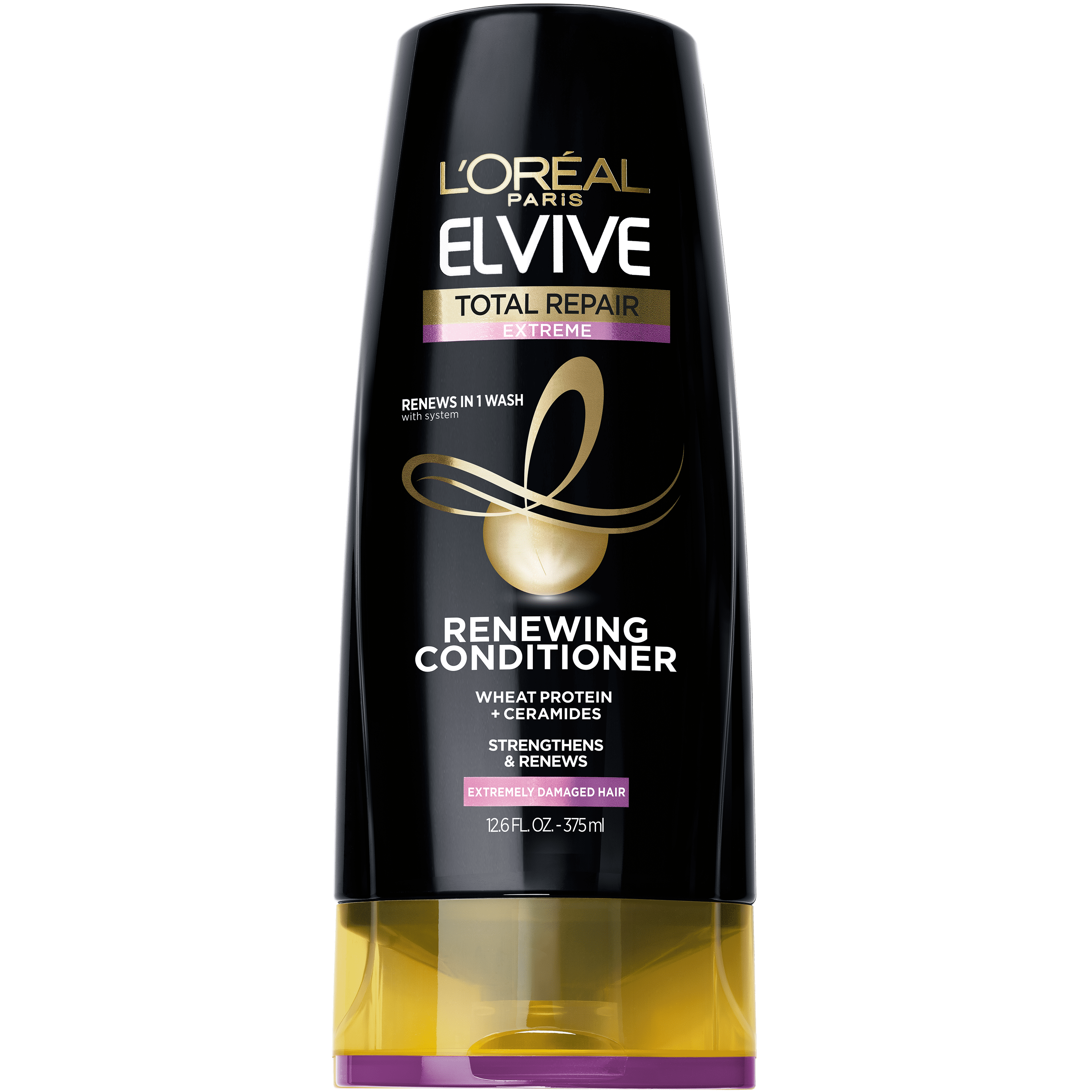 LOreal Elvive Total Repair Extreme Renewing Conditioner, Wheat Protein, 12.6 fl oz for Damaged Hair(图1)