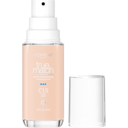 L'Oreal Paris True Match Cream Foundation Makeup, C1.5 Cool Light, 1 fl oz