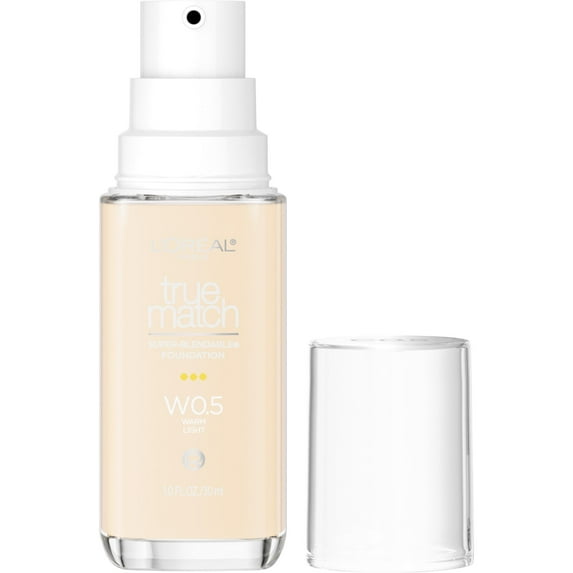 L'Oreal Paris True Match Cream Foundation Makeup, W0.5 Warm Light, 1 fl oz