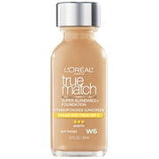L'Oreal Paris True Match Liquid Foundation Makeup, Natural Finish, W6 Sun Beige, 1 fl oz - Old Version