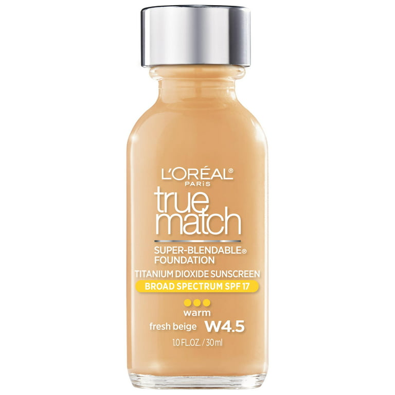 L'Oreal Paris True Match Liquid Makeup, W4.5 Fresh Beige, 1 fl oz - - Walmart.com