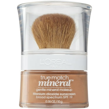 L'Oreal Paris True Match Loose Powder Mineral Foundation Makeup, Soft Sable, 0.35 oz.