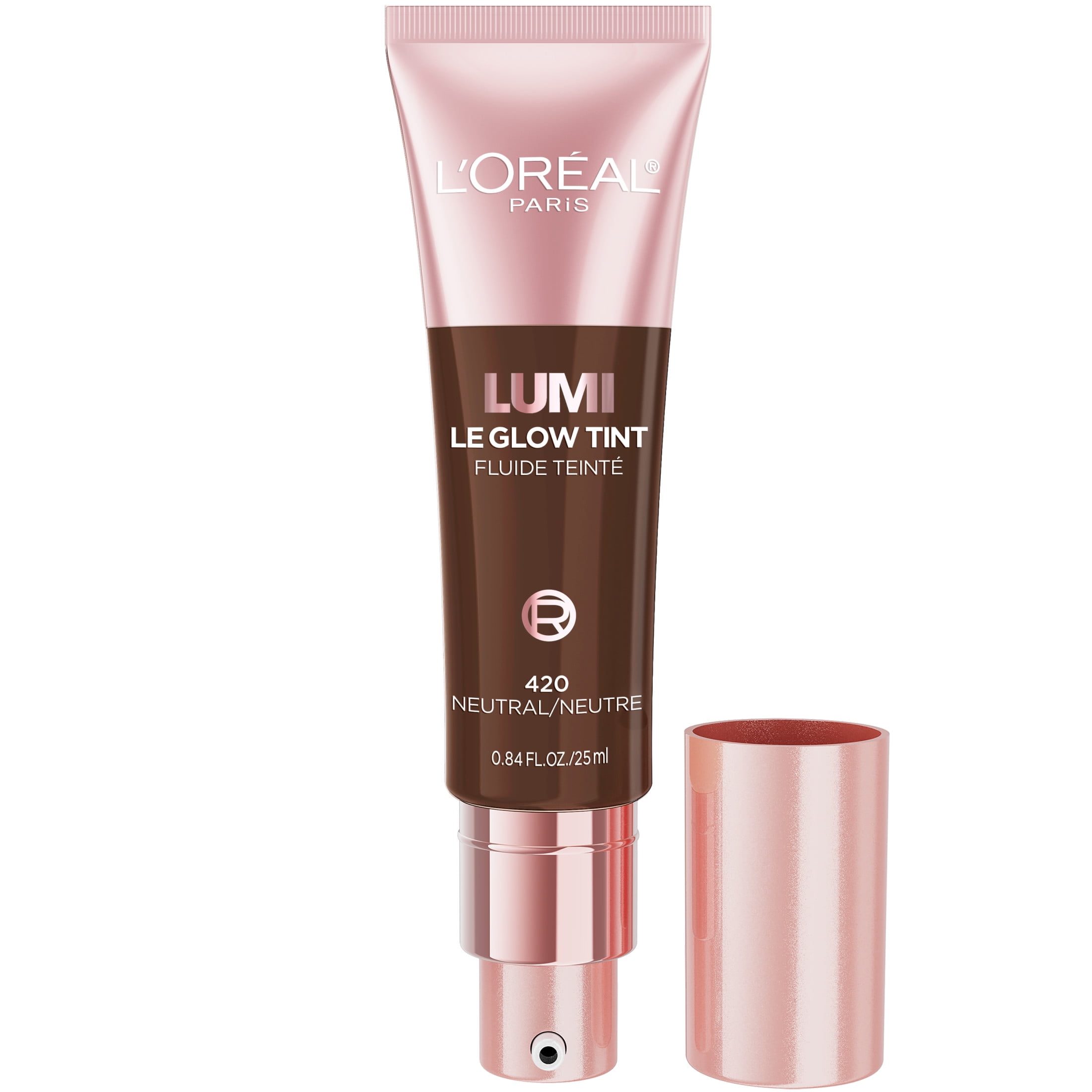 L'Oreal Paris Lumi Le Glow Skin Tint Foundation Makeup, 420 Neutral, 0.85 fl oz