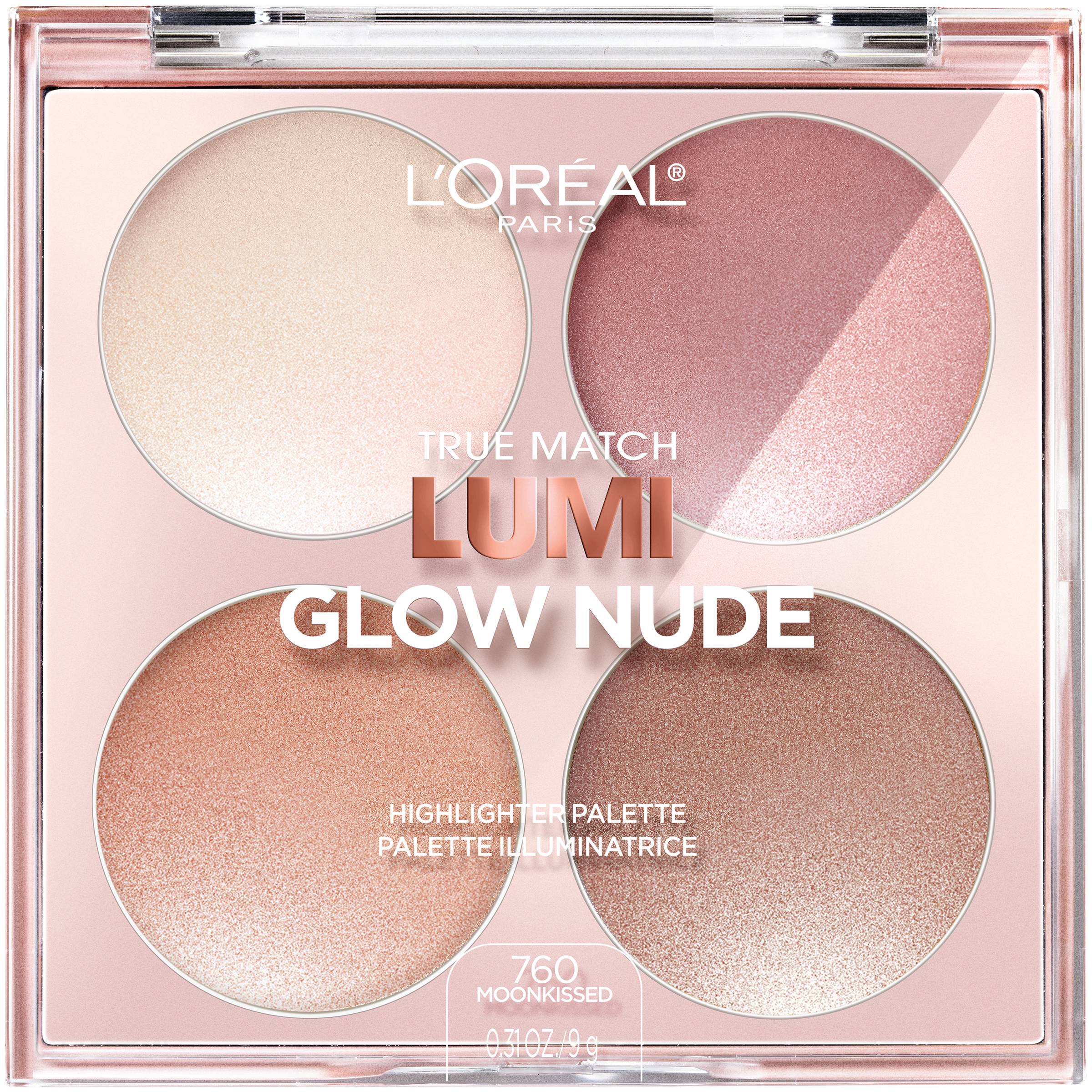 L'Oreal Paris True Match Lumi Glow Nude Highlighter Palette, Moonkissed, 0.26 oz - image 1 of 5