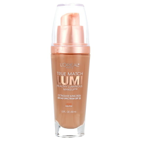 L'Oreal Paris True Match Lumi SPF 20 Liquid Foundation Makeup, N5 True Beige, 1 fl oz