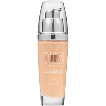 L'Oreal Paris True Match Lumi Liquid Foundation Makeup, W3 Nude Beige, 1 fl oz
