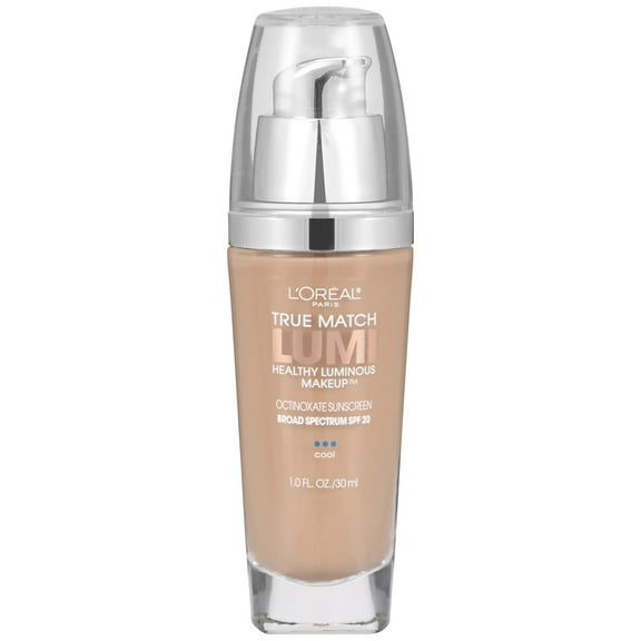 L'Oreal Paris True Match Lumi Liquid Healthy Luminous Foundation, SPF 20, C3 Creamy Natural, 1 fl oz