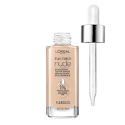 LOreal Paris True Match Nude Hyaluronic Tinted Serum Foundation Makeup, 1-2.5 Rosy Light, 1 fl oz
