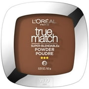 L'Oreal Paris True Match Powder Foundation Makeup, Oil Free, W10 Deep, 0.33 oz
