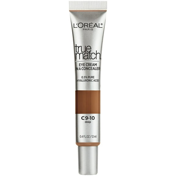 L'Oreal Paris True Match Pure Hyaluronic Acid Eye Concealer, C9-10 Deep, 0.4 fl oz