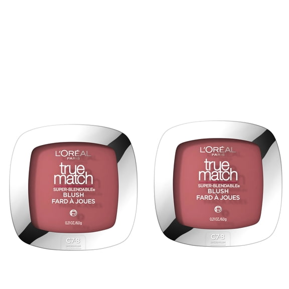 L'Oreal Paris True Match Super Blendable Blush, Soft Powder Texture, Spiced Plum (2 Pack )