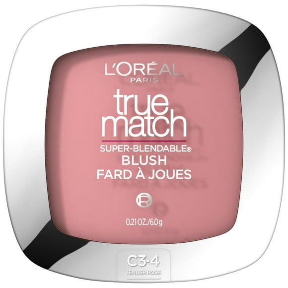 L'Oreal Paris True Match Super Blendable Blush, Soft Powder Texture, Tender Rose, 0.21 oz