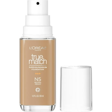 L'Oreal Paris True Match Super-Blendable Foundation, N5 Medium, 1 fl oz