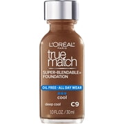 L'Oreal Paris True Match Super-Blendable Liquid Foundation - Deep Cool C9, 1 Fl Oz - Enhance Your Beauty with Flawless Coverage