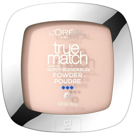 L'Oreal Paris True Match Super Blendable Oil Free Makeup Powder, Alabaster, 0.33 oz