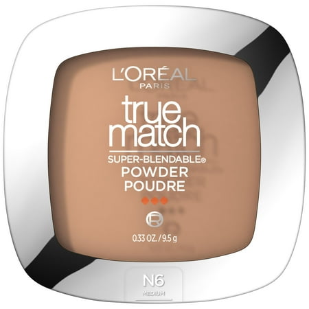 L'Oreal Paris True Match Super Blendable Oil Free Makeup Powder, Honey Beige, 0.33 oz