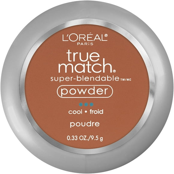 L'Oreal Paris True Match Super Blendable Oil Free Makeup Powder, Nut Brown, 0.33 oz