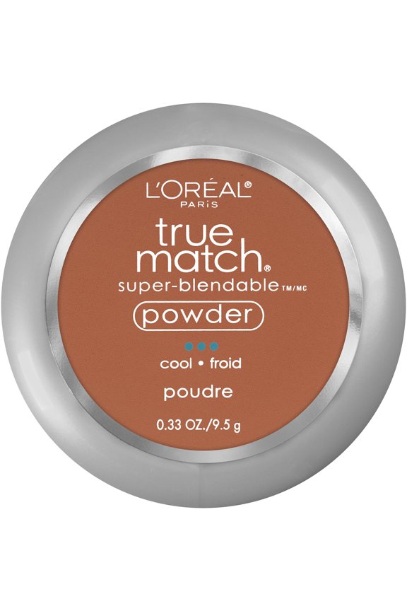 L'Oreal Paris True Match Super Blendable Oil Free Makeup Powder, Nut Brown, 0.33 oz