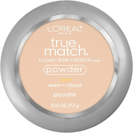 L'Oreal Paris True Match Super Blendable Oil Free Makeup Powder, Porcelain, 0.33 oz
