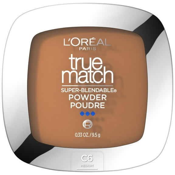 L'Oreal Paris True Match Super-Blendable Oil Free Makeup Powder, Soft Sable, 0.33 oz.