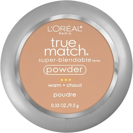 L'Oreal Paris True Match Super-Blendable Pressed Powder Makeup, W6 Medium, 0.33 oz