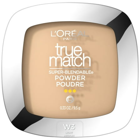 L'Oreal Paris True Match Super-Blendable Oil Free Makeup Powder, W3 Light Medium, 0.33 oz