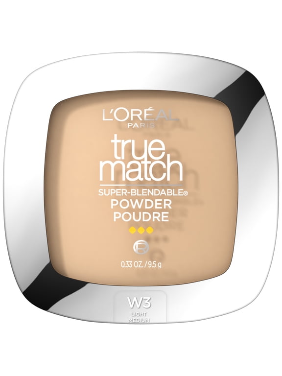 L'Oreal Paris True Match Super-Blendable Oil Free Makeup Powder, W3 Light Medium, 0.33 oz