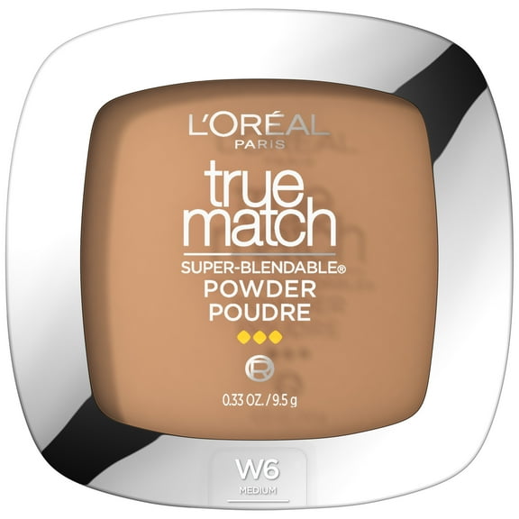 L'Oreal Paris True Match Super-Blendable Pressed Powder Makeup, W6 Medium, 0.33 oz