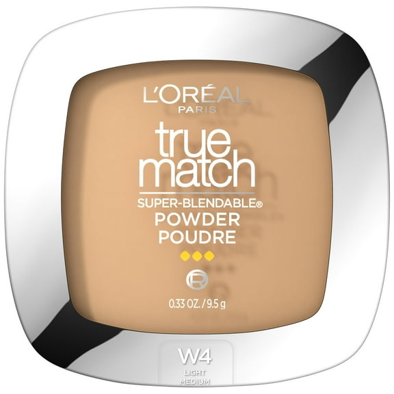 L'Oreal Paris True Match Super-Blendable Pressed Powder, W4 Light Medium, 0.33 oz