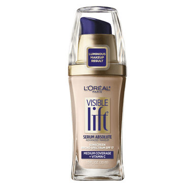 L'Oreal Paris Visible Lift Serum Foundation Makeup, 145 Classic Ivory, 1 fl oz