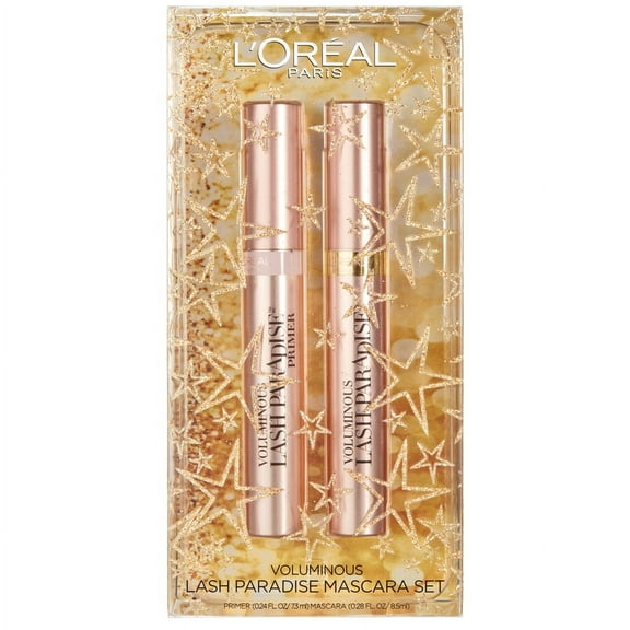 L'Oreal Paris Voluminous Lash Paradise Primer and Mascara Holiday Set, 2 Count