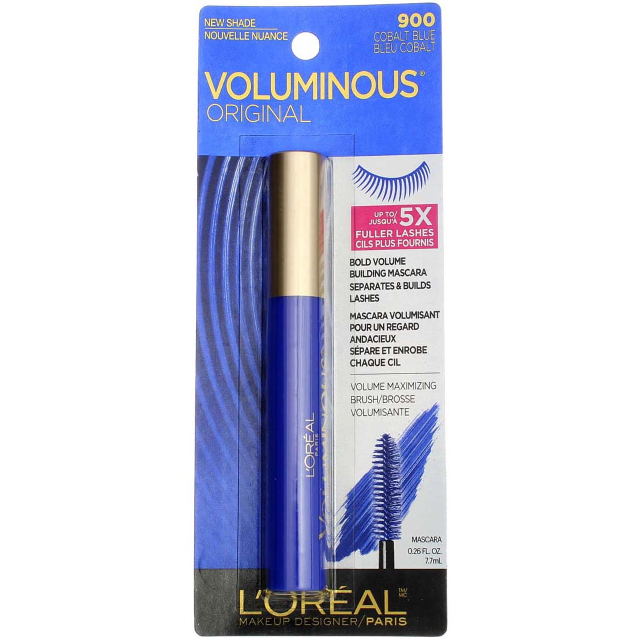 L'Oreal Paris Voluminous Original Mascara, Cobalt Blue 0.26 oz (Pack of 6)