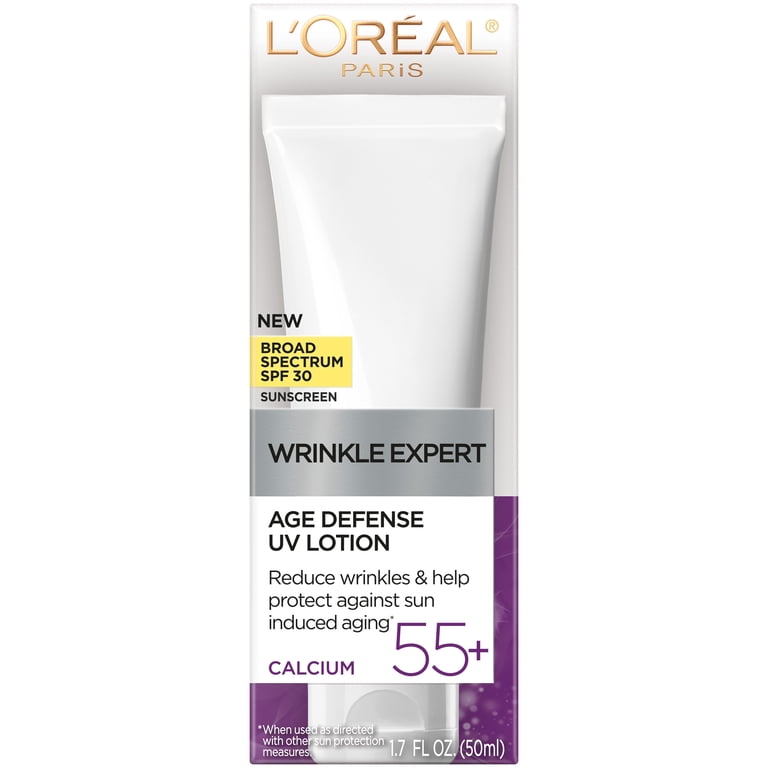 L'Oreal Paris Wrinkle Expert Age Defense UV Lotion, SPF 30, Anti