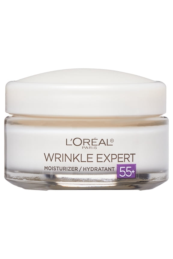 L'Oreal Paris Wrinkle Expert 55+ Anti-Aging Face Moisturizer with Calcium, Non-Greasy, Suitable for Sensitive Skin 1.7oz