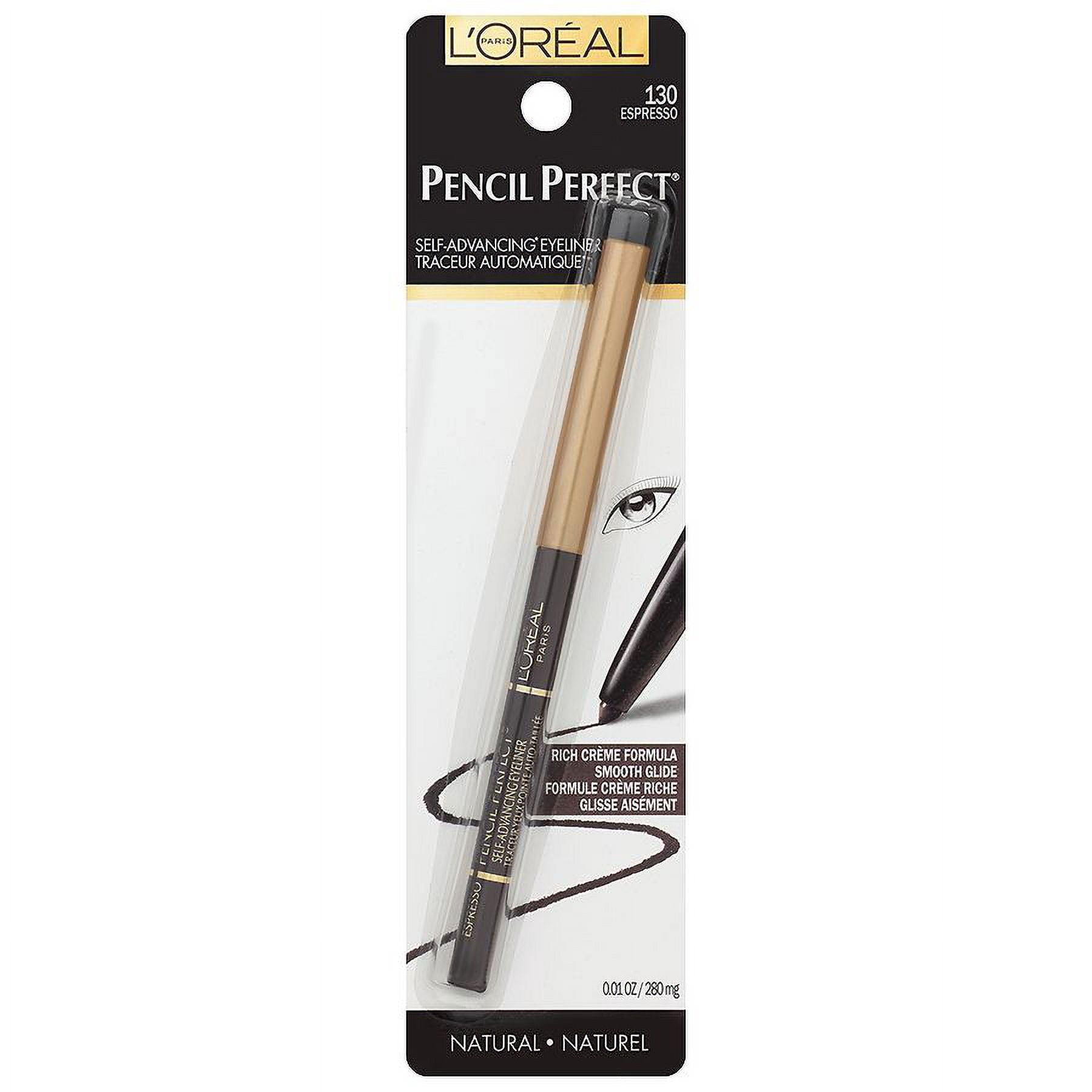 L'Oreal Pencil Perfect SelfAdvancing Eyeliner, Espresso 130 0.01 oz