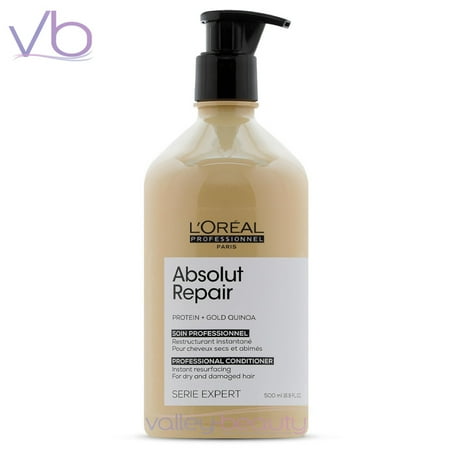 L'Oreal Professionnel Absolut Repair Conditioner | Protein Hair Treatment | Repairs Damage & Provides Shine | With Quinoa & Proteins | For Dry, Damaged Hair | 16.9 Fl. Oz.