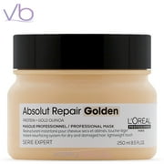 L’Oreal Professionnel Serie Expert Absolut Repair Protein + Gold Quinoa Golden Masque | Deep Treatment for Dry, Damaged Fine to Medium Hair, 250ml