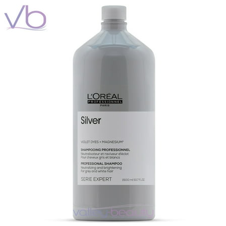 L’Oreal Professionnel Serie Expert Silver Shampoo | Neutralizing Purple Cleanser, 1500ml