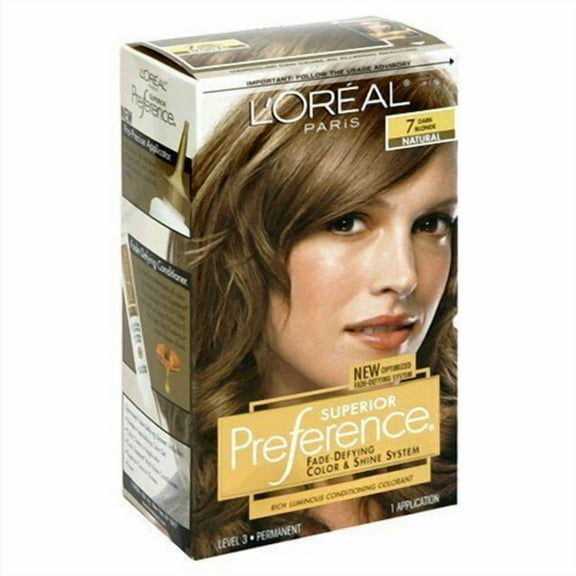 L'Oreal Professionnel Superior Preference Fade-Defying, 7 Dark Blonde, 1 Count, 3 Pack