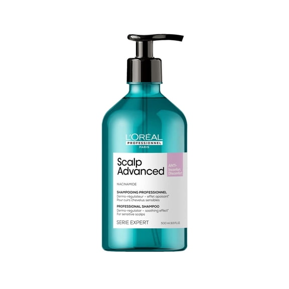 LOreal Scalp Advanced Dermo-Regulator Shampoo | Gentle Cleanser for Sensitive Scalps, 16.9 fl.oz.